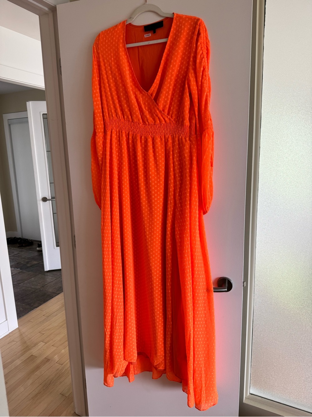 Kendall & Kylie Neon Orange Wrap Maxi Dress in size 8-10